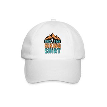 Hiking - Mountains & Hikers Vintage Design - Baseball Cap - white/white - Front