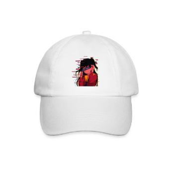 Waifu Anime Mädchen Kawaii Otaku Anime Liebhaber - Baseballkappe - Weiß/Weiß - Vorne