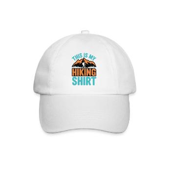 Hiking - Mountains & Hikers Vintage Design - Baseball Cap - white/white - Front
