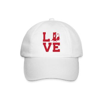 L’amour de l’entrepôt et de l’expédition de fret – chariots élévateurs - Casquette classique - blanc/blanc - Devant