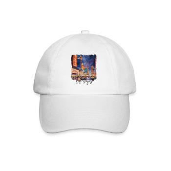 Aquarelle de Las Vegas, j’adore Las Vegas - Casquette classique - blanc/blanc - Devant