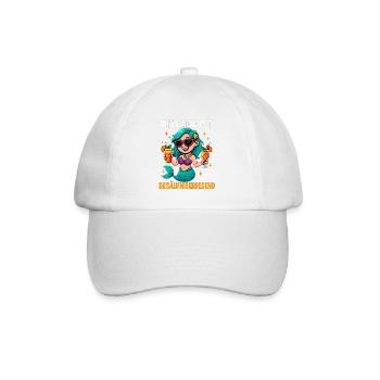 The location is drunken, mermaid - Baseball Cap - white/white - Front
