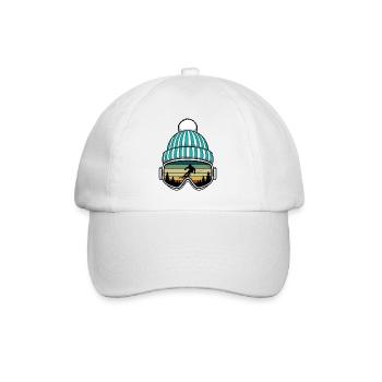 Retro Apres Ski Party Crew Snow Skiing Ski - Baseball Cap - white/white - Front