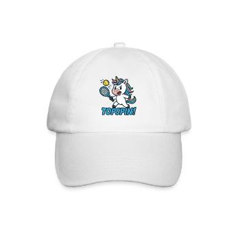 Topspin! Licorne Tennis Humour Puissance - Casquette classique - blanc/blanc - Devant