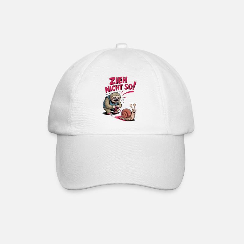 Don't Pull So Sloth Fun Sloth Saying - Baseball Cap - white/white