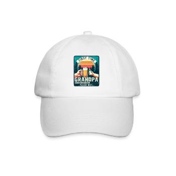 Le futur grand-père pour la première fois - Casquette classique - blanc/blanc - Devant