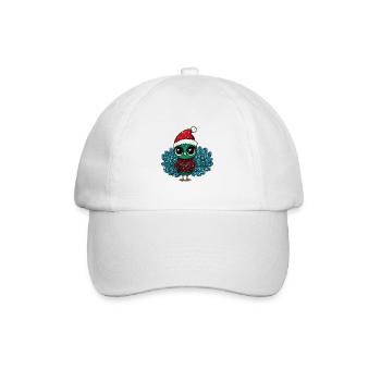Paon Oiseau Noël - Casquette classique - blanc/blanc - Devant