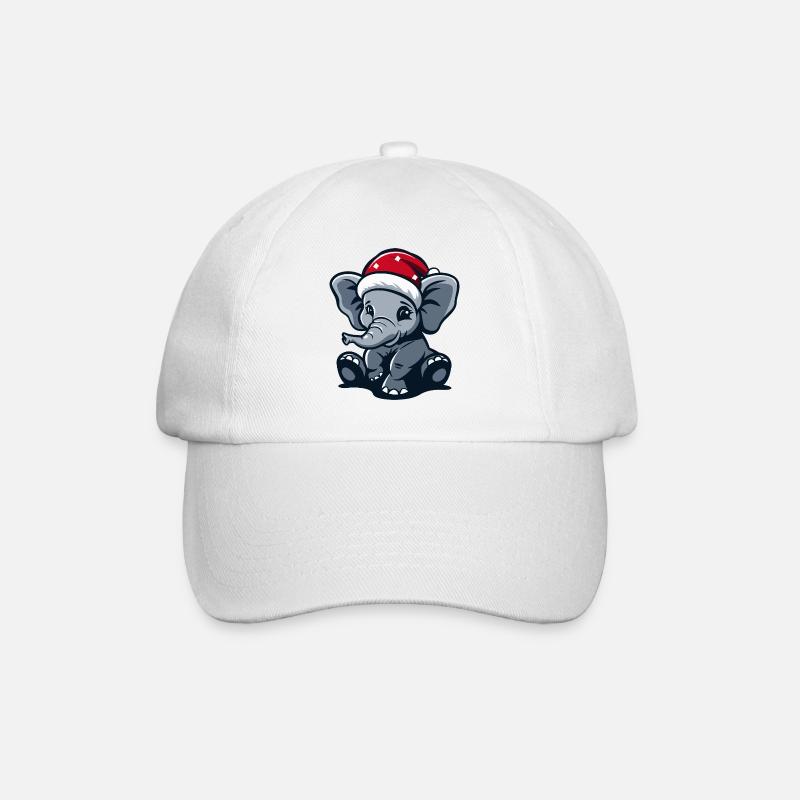 Noël des éléphants - Casquette classique - blanc/blanc