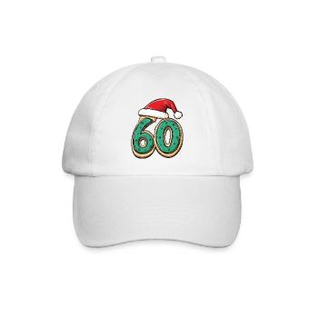 60 Zahl Keks Weihnachten - Baseballkappe - Weiß/Weiß - Vorne