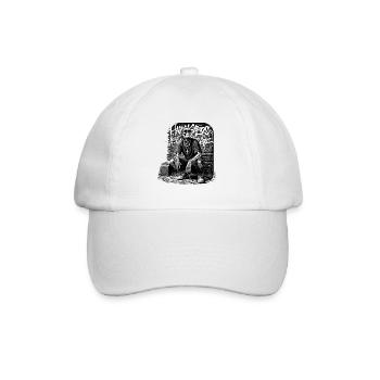 Skeleton Graffiti with Boombox - Baseball Cap - white/white - Front