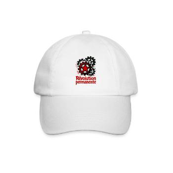 antifa_gauche__-34- - Baseball Cap - white/white - Front