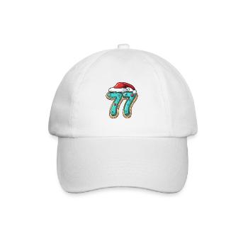 77 Number Cookie Christmas - Baseball Cap - white/white - Front