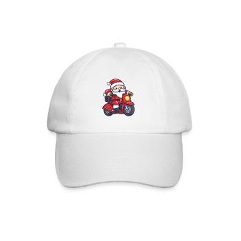 Weihnachtsmann Lustig Fahrzeug - Baseballkappe - Weiß/Weiß - Vorne