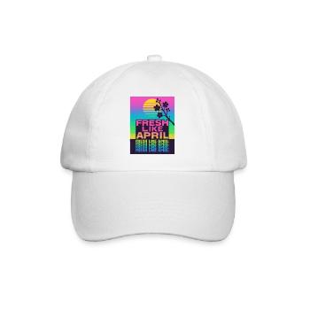 FRESH LIKE APRIL Retro Spring Cherry Blossom - Baseball Cap - white/white - Front