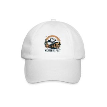 Western Spirit – Vintage Cowboy - Baseball Cap - white/white - Front