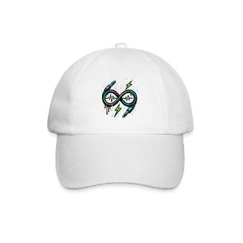 Infinity Neon Energy Music Graphics - Baseball Cap - white/white - Front