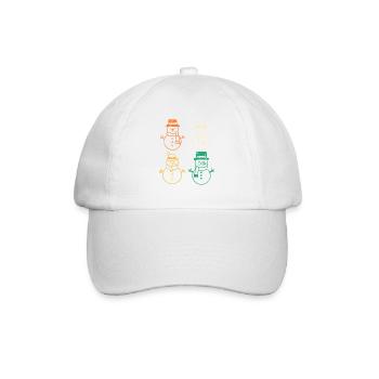 Weihnachtsmann Schneemann Weihnachten - Baseballkappe - Weiß/Weiß - Vorne