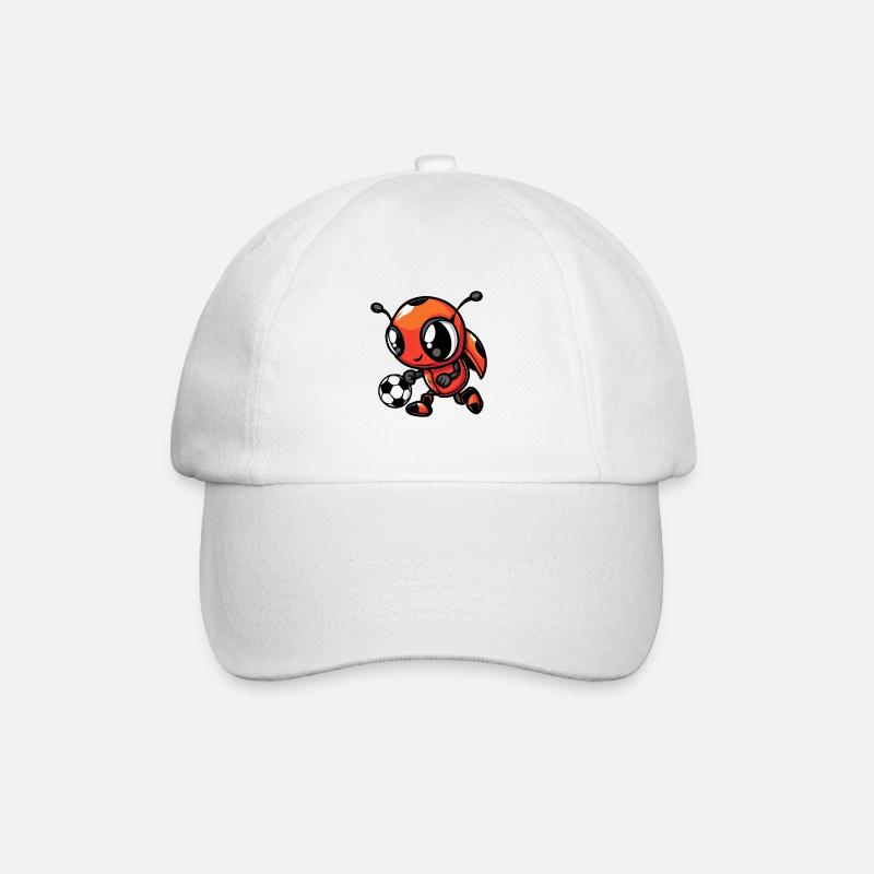 Ladybug Football - Baseball Cap - white/white