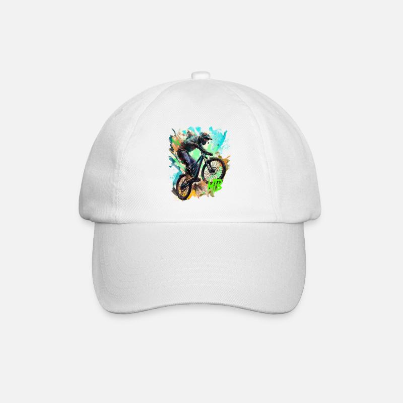 MTB-Fahrrad - Baseballkappe - Weiß/Weiß