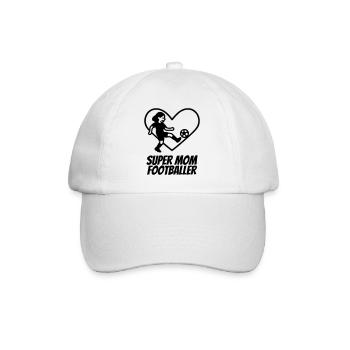Super Maman Footballeuse – Heart Design - Casquette classique - blanc/blanc - Devant