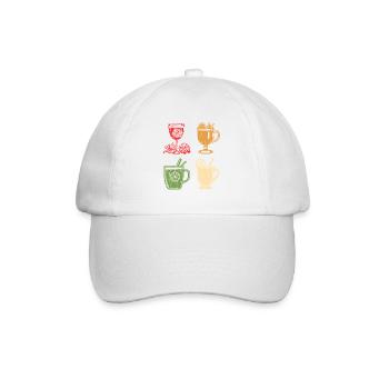 Santa Claus Mulled Wine Christmas - Baseball Cap - white/white - Front
