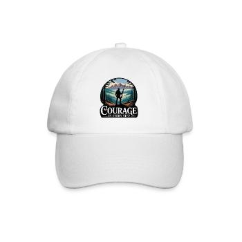 Mut bei jedem Schritt Bergpfadfinder - Baseballkappe - Weiß/Weiß - Vorne
