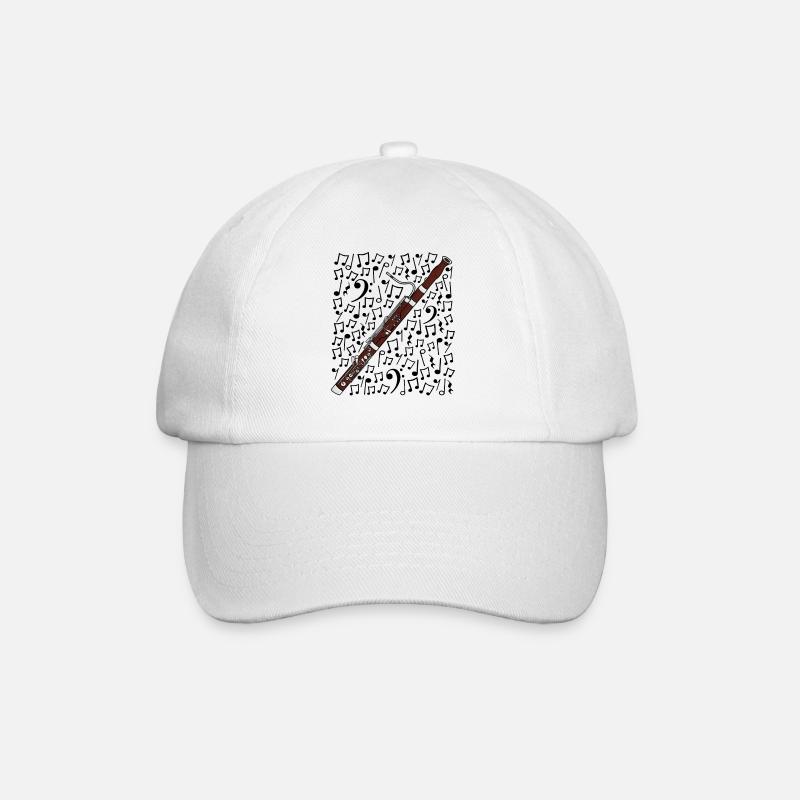 Fagottnotnoten Holzbläser - Baseballkappe - Weiß/Weiß