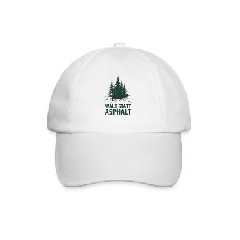 Forest instead of asphalt: pure nature, environmental awareness - Baseball Cap - white/white - Front
