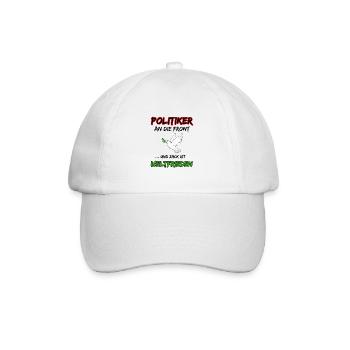 Les politiciens en première ligne et boum, c’est la paix mondiale - Casquette classique - blanc/blanc - Devant