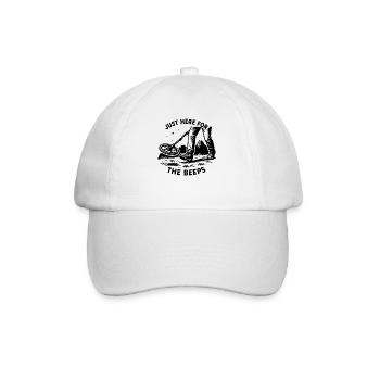 Just Here For The Beeps Metal Detecting Adventure - Baseball Cap - white/white - Front
