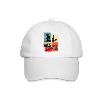Atelier de cuisine Popart Collage - Casquette classique - blanc/blanc - Devant