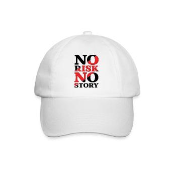 No Risk No Story - Baseball Cap - white/white - Front