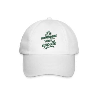 Die Berge rufen! - Baseballkappe - Weiß/Weiß - Vorne