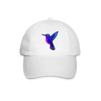 Neon Hummingbird Animals - Baseball Cap - white/white - Front