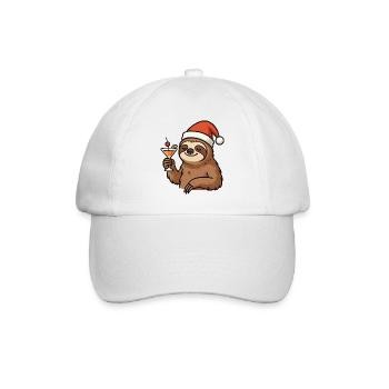Cocktail de paresseux de Noël - Casquette classique - blanc/blanc - Devant