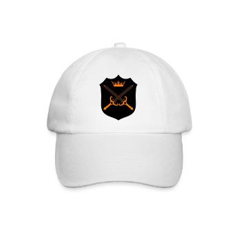 Kreuzschwerter Kronen Emblem - Baseballkappe - Weiß/Weiß - Vorne