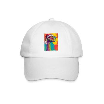 Dinosaur Brontosaurus Christmas Portrait - Baseball Cap - white/white - Front