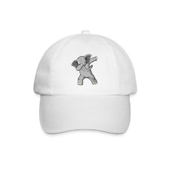 Elefanten-Dabbing Lustige Dab-Tanz Niedliche Safari Anima - Baseballkappe - Weiß/Weiß - Vorne