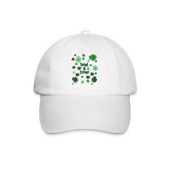 Trial & Error Clover (try vs. study) - Baseball Cap - white/white - Front