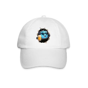 Bière TV - Casquette classique - blanc/blanc - Devant