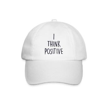 I think poitive - Baseballkappe - Weiß/Weiß - Vorne