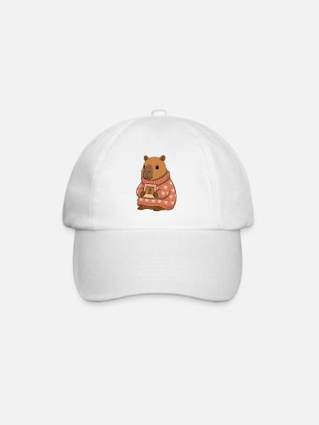 Capybara im Herzpulli mit Foto – Cozy Motiv - Baseballkasket - hvid/hvid
