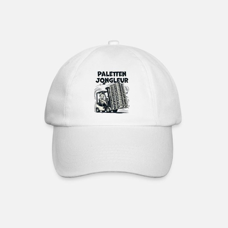 Paletten Jongleur Gabelstapler Lustig - Baseballkappe - Weiß/Weiß