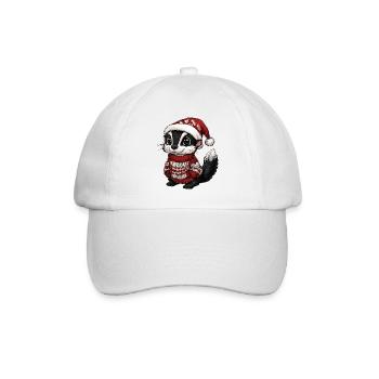Stinktier Weihnachten Xmas - Baseballkappe - Weiß/Weiß - Vorne