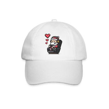 Gamer Santa Pixel Art Jeux de Noël - Casquette classique - blanc/blanc - Devant