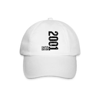 25th birthday 2001 Man Woman 25 years old - Baseball Cap - white/white - Front