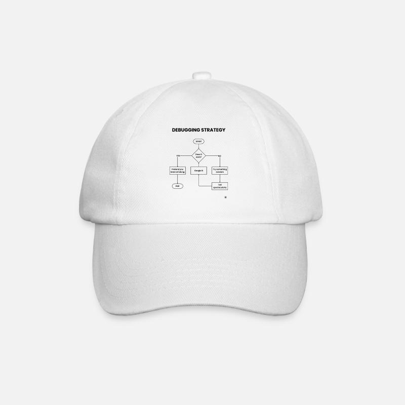 Debugging-Strategie-Flussdiagramm – Funktioniert es Geschenk - Baseballkappe - Weiß/Weiß