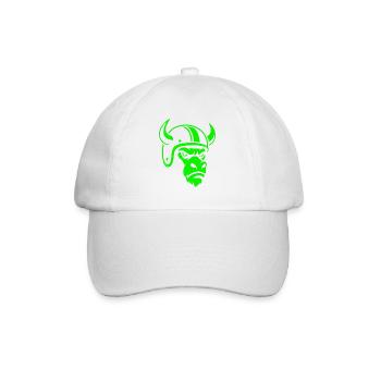 Biker Bull – Racing Spirit & Steel Head - Baseballkappe - Weiß/Weiß - Vorne