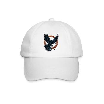 Viking Raven Runes, Norse Shirt - Baseball Cap - white/white - Front