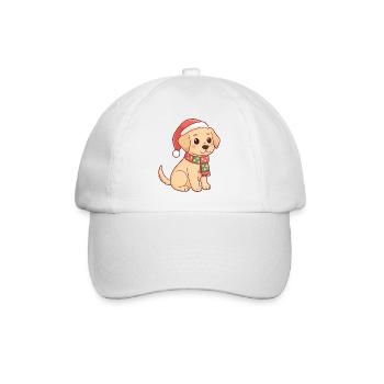 Puppy Christmas Sparkly - Baseball Cap - white/white - Front